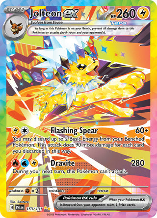Jolteon ex #153/131 Special Illustration Rare - Prismatic Evolutions Pokemon card