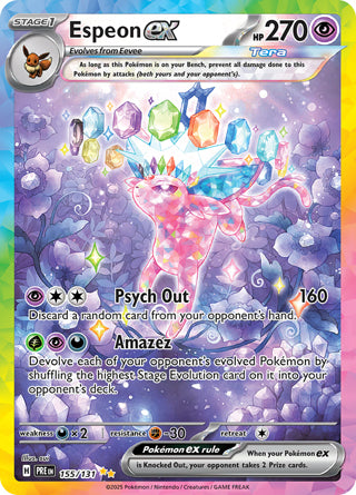 Espeon ex Prismatic Evolutions Special Illustration Rare #155/131