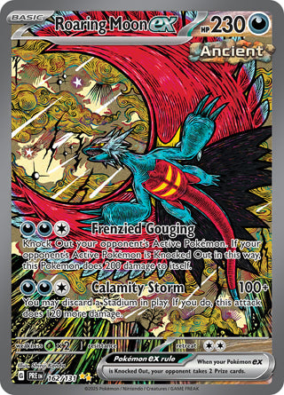 Roaring Moon ex #162/131 Special Illustration Rare - Prismatic Evolutions Pokemon card