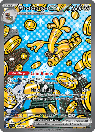 Gholdengo ex #164/131 Special Illustration Rare - Prismatic Evolutions Pokemon card