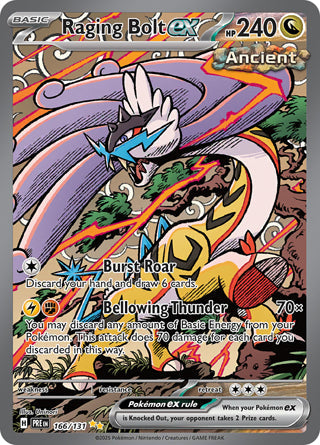Raging Bolt ex #166/131 Special Illustration Rare - Prismatic Evolutions Pokemon card