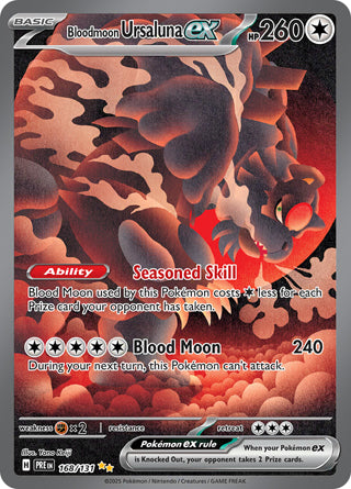 Bloodmoon Ursaluna ex Prismatic Evolutions Special Illustration Rare #168/131