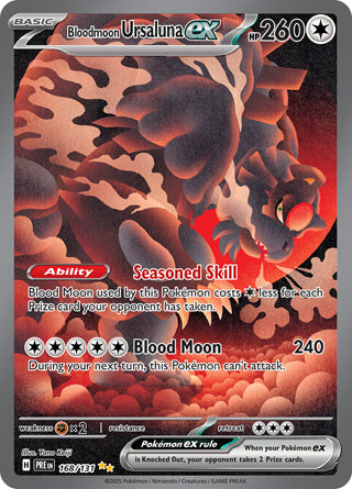 Bloodmoon Ursaluna ex #168/131 Special Illustration Rare - Prismatic Evolutions Pokemon card