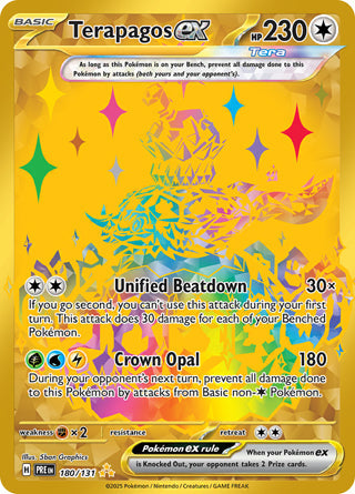 Terapagos ex #180/131 Hyper Rare - Prismatic Evolutions Pokemon card