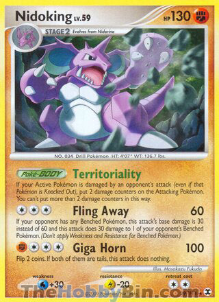 Nidoking #29/111 Rare - Rising Rivals Pokemon card