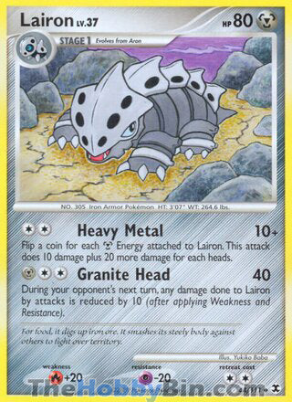 Lairon #44/111 Uncommon - Rising Rivals Pokemon card