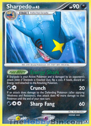 Sharpedo #49/111 Uncommon - Rising Rivals Pokemon card