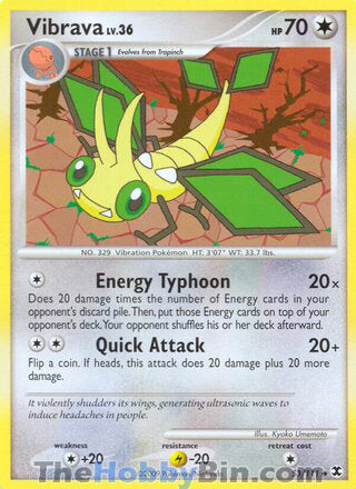 Vibrava #53/111 Uncommon - Rising Rivals Pokemon card