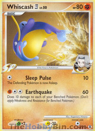 Whiscash E4 #54/111 Uncommon - Rising Rivals Pokemon card