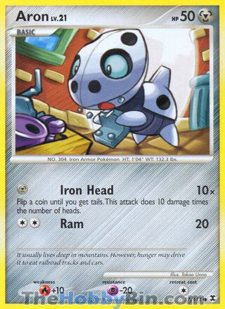 Aron #57/111 Common - Rising Rivals Pokemon card
