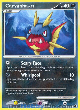 Carvanha #58/111 Common - Rising Rivals Pokemon card