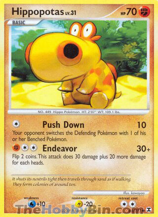 Hippopotas #64/111 Common - Rising Rivals Pokemon card
