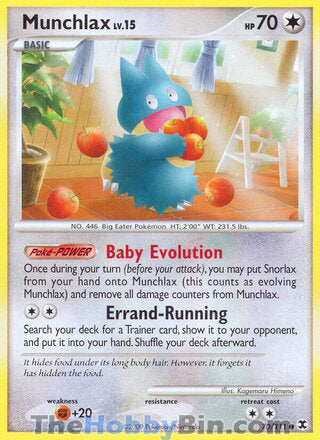 Munchlax #70/111 Common - Rising Rivals Pokemon card