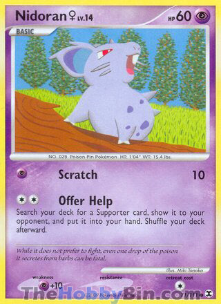 Nidoran F #71/111 Common - Rising Rivals Pokemon card