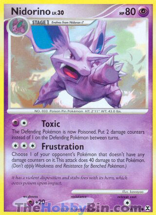 Nidorino #74/111 Common - Rising Rivals Pokemon card