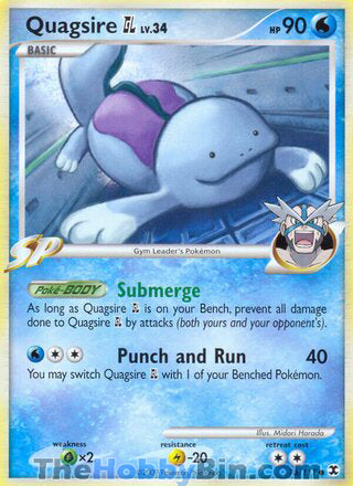 Quagsire GL #76/111 Common - Rising Rivals Pokemon card