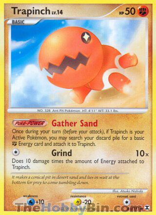 Trapinch #84/111 Common - Rising Rivals Pokemon card