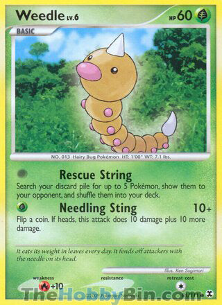 Weedle #86/111 Common - Rising Rivals Pokemon card