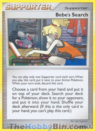 Bebe's Search #89/111 Uncommon - Rising Rivals Pokemon card