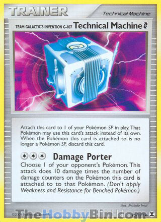 Team Galactic's Invention G-107 Technical Machine G #95/111 Uncommon - Rising Rivals Pokemon card