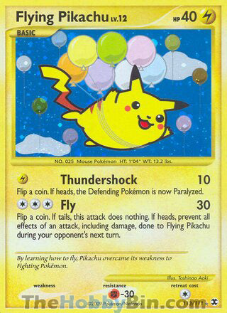 Flying Pikachu #113/111 Secret Rare - Rising Rivals Pokemon card