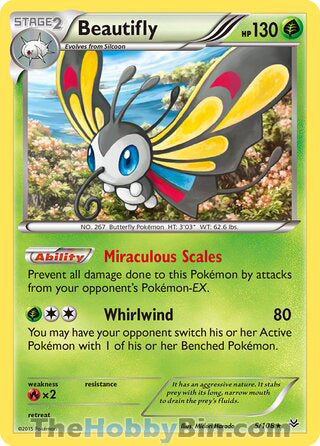 0005 Beautifly Holo Rare Roaring Skies