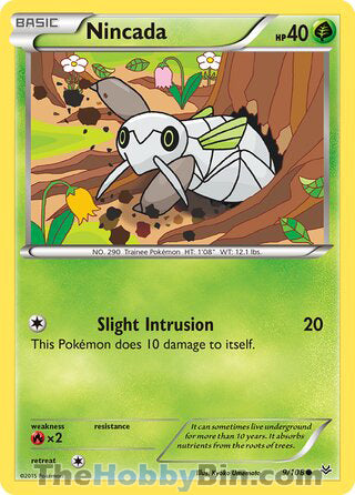 Nincada #9/108 Common - Roaring Skies Pokemon card