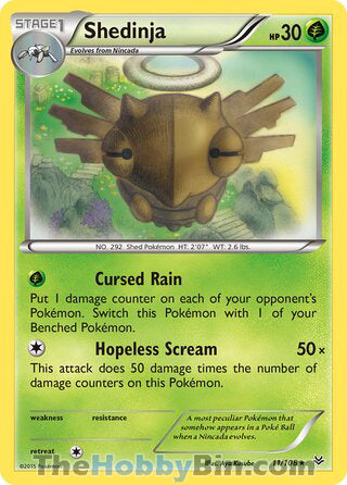 Shedinja #11/108 Rare - Roaring Skies Pokemon card