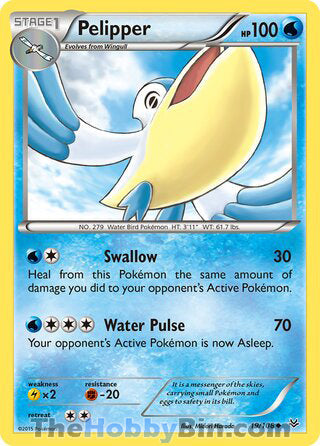 Pelipper #19/108 Uncommon - Roaring Skies Pokemon card