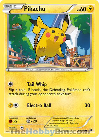 Pikachu #20/108 Common - Roaring Skies Pokemon card