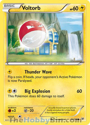 0021 Voltorb Common Roaring Skies