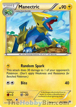 Manectric #25/108 Uncommon - Roaring Skies Pokemon card