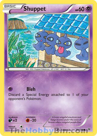 Shuppet #30/108 Common - Roaring Skies Pokemon card
