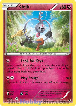 Klefki #48/108 Rare - Roaring Skies Pokemon card