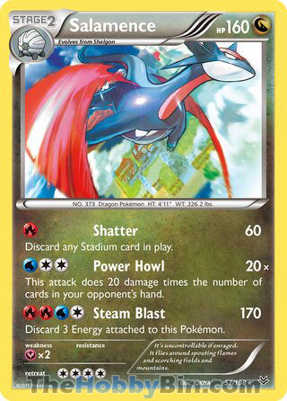 Salamence #57/108 Holo Rare - Roaring Skies Pokemon card