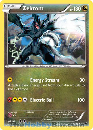 Zekrom #64/108 Holo Rare - Roaring Skies Pokemon card