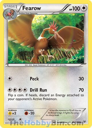 Fearow #66/108 Uncommon - Roaring Skies Pokemon card