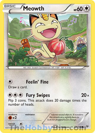 Meowth Roaring Skies Common #67/108