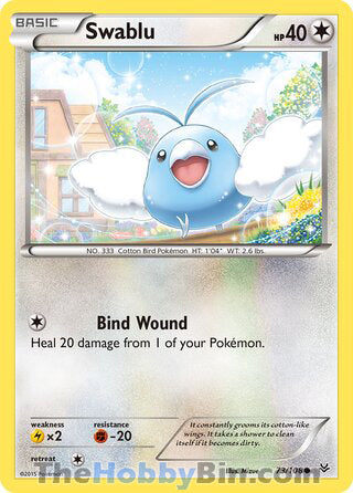 Swablu #73/108 Common - Roaring Skies Pokemon card