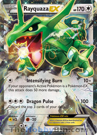 Rayquaza EX #75/108 Ultra Rare - Roaring Skies Pokemon card