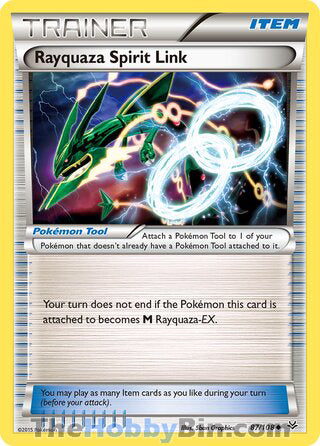 Rayquaza Spirit Link #87/108 Uncommon - Roaring Skies Pokemon card