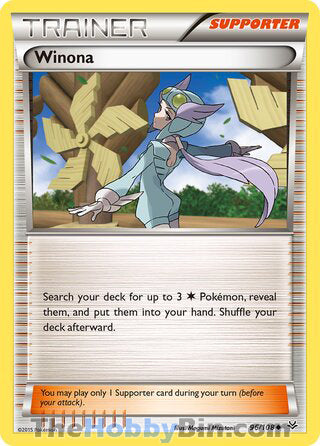 Winona #96/108 Uncommon - Roaring Skies Pokemon card