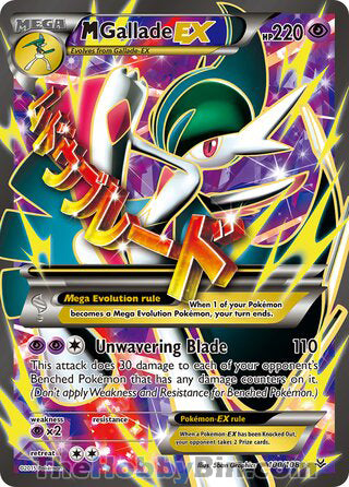 M Gallade EX #100/108 Ultra Rare - Roaring Skies Pokemon card