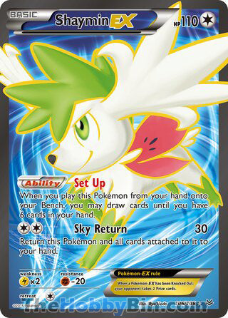 Shaymin EX #106/108 Ultra Rare - Roaring Skies Pokemon card