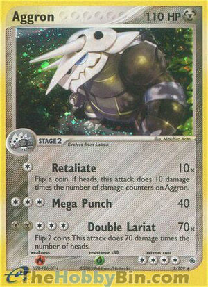 0001 Aggron Holo Rare Ruby & Sapphire