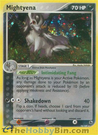 0010 Mightyena Holo Rare Ruby & Sapphire