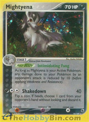 0010 Mightyena Holo Rare Ruby & Sapphire