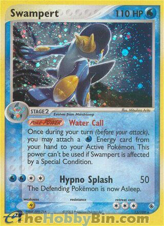0013 Swampert Holo Rare Ruby & Sapphire