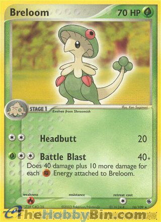 0016 Breloom Rare Ruby & Sapphire
