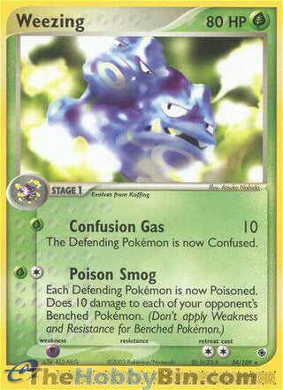 0024 Weezing Rare Ruby & Sapphire